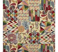 Kt KILOtela - Tissu d'ameublement au mètre - Jacquard - Largeur 280 cm - Longueur au choix par 50 cm | Patchwork - Multicolore