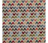 Kt KILOtela - Tissu d'ameublement jacquard tapisserie d'ameublement de chaises, coussins, canapé, sacs, résistant, 100 cm de long x 280 cm de large, chevron, multicolore - 1 mètre