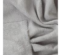 KT KILOtela - Tissu éponge en Bambou de Serviette - Bavoir bébé, Nouilles, Serviettes - Absorbant, Doux - Coupon de 100 cm de Long x 150 cm de Large - Gris Perle - 1 mètre