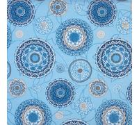 Kt KILOtela - Tissu toile imprimée, décoration, tapisserie, coussins, rideaux, couvre-lits, sacs, nappes, largeur 280 cm, longueur au choix de 50 en 50 cm, mandalas, bleu