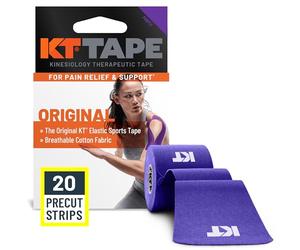 KT Tape Original 20 Bandes Ruban de kinésiologie prédécoupé en Coton Unisexe, Violet, Taille Unique