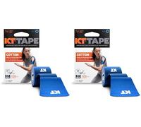 KT Tape - Ruban de kinésiologie Original Non coupé en Coton M Bleu (Lot de 2)