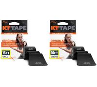 KT Tape - Ruban de kinésiologie Original Non coupé en Coton M Noir (Lot de 2)