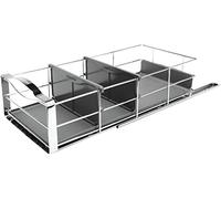 Kt1118 Rangement De Placard Coulissant,Plastique Gris Avec Cadre En Acier Ultra-Robuste,22,8 Cm