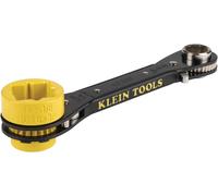 Kt155T Clé À Cliquet De Monteur De Ligne 6 En 1 Avec Design Permettant De Passer À Travers La Douille Et Douille Jaune Vif
