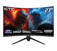 KTC 27'' Ecran PC Gamer Incurvé, 240Hz, 1ms, Moniteur Gaming, QHD 2K 2560 x 1440p, Freesync & G-Sync, HVA 1000R, 124% sRGB, écran de réduction de la lumière Bleue, VESA, DP1.2/HDMI 2.0, H27S25E
