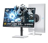 KTC Ecran Gaming 27 Pouces | 2K@200Hz | Built-in Speakers | Fast IPS Panel | 1ms Response Time (MPRT) | 450 CD/㎡ Brightness, HDR400 | Adaptive Sync | 131% sRGB, 97% DCI-P3, ΔE＜2 | Blanc