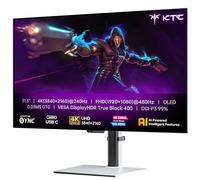 KTC Ecran OLED 4K 32 Pouces, Ecran PC Gamer Double Mode 4K@240Hz / 1080P@480HZ, Temps de réponse de 0,03 ms, FreeSync/G-Sync, HDR Ture Black 400, HDMI 2.1, DP 1.4, USB C 65W, 3 x USB A 3.0, KVM