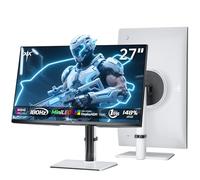 KTC Ecran PC 27 Pouces Mini LED | 2K@180Hz QHD 2560x1440P | VESA Display HDR1400 | Temps de réponse 1ms | Adaptive Sync | 148% sRGB | HDMIx2, DPx1 | Support Vertical et Mural | Ecran PC Gamer Blanc