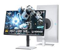 KTC Écran PC Gaming 27 Pouces, QHD 2560x1440, 200Hz (OC 220Hz), Fast IPS, 1ms MPRT, HDR400, 450cd/m², 131% sRGB, 97% DCI-P3, ΔE<2, Adaptive Sync, Haut-Parleurs Intégrés, VESA 100×100mm, Blanc, H27T6