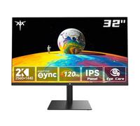 KTC G-Syn Écran d'ordinateur IPS 32" 2K 1440p sans cadre QHD 100 Hz pour jeux de bureau Soin des yeux G-Syn Noir 32"
