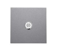 KTC-Home Sonnette de porte de qualité supérieure - Aluminium gris - Bouton poussoir LED blanc - Dimensions : 8 x 8 cm - RAL 9007 - Résistant aux UV et aux intempéries - Revêtu par pulvérisation