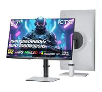 KTC MiniLED Écran PC Gamer 27 Pouces | 4K@160Hz, FHD@320Hz Commutation Transparente | 1152 Gradation Locale par Zone | HDR1400 | 1ms Temps de réponse | Adaptive Sync | 145% sRGB | KVM | Blanc | M27P6