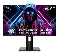 KTC Moniteur de Jeu 27 po 4K UHD 144 Hz - Panneau IPS Rapide 160 Hz 1 ms GTG, HDR400 132% sRGB, HDMI2.1/DP1.4, Montage VESA, Hauteur/Inclinaison/Pivot/Support pivotant, Moniteur Vertical idéal pour