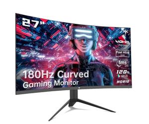 KTC Moniteur de Jeu 27 Pouces, Moniteur incurvé 1440P, 165Hz, 144Hz, 2K, 1500R, 1ms, FreeSync Premium/G-Sync, DisplayPort/HDMI/USB, Vesa/Montage Mural Moniteur d'ordinateur
