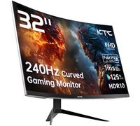 KTC Moniteur de Jeu incurvé 32" 240 Hz 1500R 1080p 125% sRGB 1 ms, Freesync/G-Sync HDR10, Ports HDMI/DP/USB VESA, Inclinaison réglable, commutateur Xbox PS5, Noir