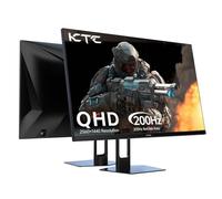 KTC Moniteur de jeu QHD 27 pouces (2560 × 1440p), 200 Hz jusqu'à 210 Hz, 1 ms, IPS rapide, 131 % sRVB, 2 x DP et 2 x HDMI, HDR 10, VESA, haut-parleurs, moniteur FreeSync 2K H27T22C-3
