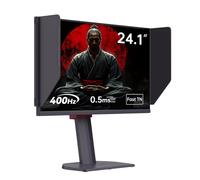KTC Moniteur Gaming 24,1 Pouces 400Hz, Fast TN Panel, Temps de réponse 1ms, Contraste 1000:1, Pied réglable, Ports HDMI & DP Doubles, Couvre-écran Anti-éblouissement, Crochet intégré pour Casque