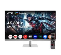 KTC Moniteur intelligent 4K 32 pouces avec système Google TV 3840 x 2160P Licence Netflix Type C 65 W Haut-parleurs PD 5 W x 2 Dolby Audio Hey Google Voice Remote HDR WiFi Bluetooth VESA inclinable