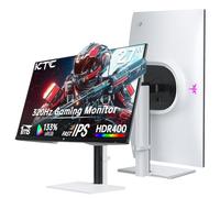 KTC Monitor 27-inch White Gaming Monitor WQHD (2560x1440) Fast IPS, 300Hz (Supports 320Hz Via Overclocking) 1ms 144% sRGB High Brightness 450cd/㎡, Low Blue Light, Flicker-Free, 2 x HDMI, 1 x DP H27E6