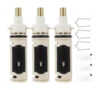 KTCINA 1222 Lot de 3 cartouches de rechange pour robinet Moen Posi-Temp avec graisse lubrifiante, cartouche en cuivre pour douchette à une main, extracteur et clip de fixation