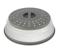 KTCINA Cloche Micro Onde Couvercle Micro Ondes Pliable Retractable avec Trous de Vapeur Anti Vapeur Couvercle Micro Onde sans Bap pour Fruits Légumes 26cm Gris universel
