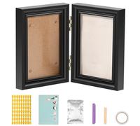 KTCINA Kit d'empreintes de pattes avec cadre photo et impression d'argile personnalisable pour chien Pat' Paw Paw Print Kit pour les amoureux des chiens et chats
