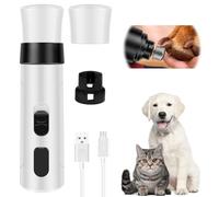 KTCINA Ponceuse à griffes pour chien ultra silencieuse et sûre environ 50 dB - USB 8 h d'autonomie - 3 ouvertures de broyage avec interrupteur à 2 vitesses