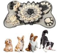 KTCINA Tapis à renifler pour chien - 64 x 43 cm - Avec échosondeur BB - Doux et antidérapant - Lavable - Pour chien - Gris