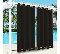 KTCLE Rideau d'extérieur résistant aux intempéries - Avec œillets en haut et en bas - Pour jardin - Imperméable - Brise-vue - Protection solaire - Pour balcon, terrasse, véranda - 132 x 245 cm (l x H)