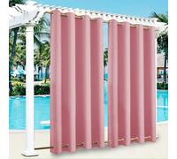 KTCLE Rideaux d'extérieur résistants aux intempéries - Pare-vent avec œillets en haut et en bas - Pour jardin - Imperméable - Brise-vue - Protection solaire - Pour balcon, terrasse, véranda - 140 x