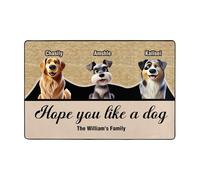 Ktfhvgy Tapis de sol personnalisé avec effets spéciaux, portraits de chats et de chiens avec noms, tapis de sol antidérapant, cadeaux pour les mères de chiens (style 04)