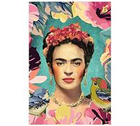 KTGEDH Frida Kahlo Affiche Art Mur Art Décor Toile Affiche Et Imprime Pas De Cadres Frida Kahlo Autoportrait Mur Photo Peinture Pour Salon Chambre Décoration,50x70cm, Noir