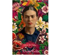 KTGEDH Frida Kahlo dans une belle fleur Impression sur toile Peinture murale Art Décoratif Poster sur toile Image décorative principale pour salon, hôtel, chambre, sans cadre,40 x 50 cm