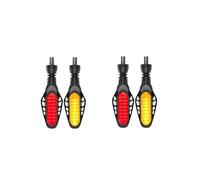 KTGVTPBHBW indicateur direction Clignotant De Moto Universel 12V 2 En 1 Lampe Virage Dynamique 10mm(2 pair red)