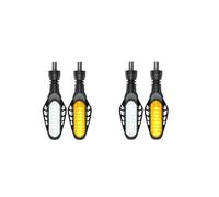KTGVTPBHBW indicateur direction Clignotant De Moto Universel 12V 2 En 1 Lampe Virage Dynamique 10mm(2 pair white)