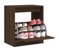 KTHLBRH Armoire à Chaussures Compacte avec Tiroir Rabattable 3 Niveaux en Bois d'Ingénierie Résistant à l'Humidité pour Espaces Étroits, Dessus Robuste pour Objets Décoratifs,