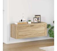 KTHLBRH Armoire à Chaussures Murale Moderne et Compacte en Bois d'Ingénierie avec 2 Compartiments et Porte Rabattable, Rangement Organisé pour Éviter l'Encombrement, Surface Lisse