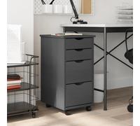 KTHLBRH Armoire à tiroirs en pin massif avec tiroirs Gris