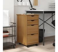 KTHLBRH Armoire à tiroirs en pin massif avec tiroirs Marron miel