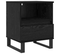 KTHLBRH Armoire de lit noire aspect chêne 40 x 35 x 50 cm