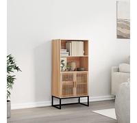 KTHLBRH Armoire de rangement à lamelles ouverte en fibre synthétique 60 x 35 x 125 cm