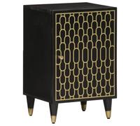 KTHLBRH Armoire de salle de bain en bois massif avec poignée avec porte flexible et pieds en fer, grand espace de rangement, style rétro avec motifs floraux sculptés à la main, meuble