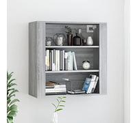 KTHLBRH Armoire murale en bois gris Sonoma 80 x 33 x 80 cm - Buffet pour chambre à coucher - Convient pour cuisine, chambre à coucher, salle à manger, salon ou couloir