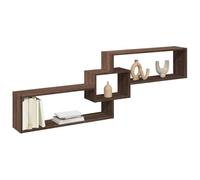 KTHLBRH Armoire Murale Flottante en Bois d'Ingénierie avec Porte Vitrée - Rangement Pratique pour Salon et Bureau, Surface Lisse Résistante à l'Humidité, Installation Murale