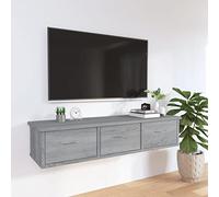 KTHLBRH Armoire murale flottante pour TV avec 3 tiroirs, meuble de rangement en bois contreplaqué résistant, étagère moderne pour salon et chambre