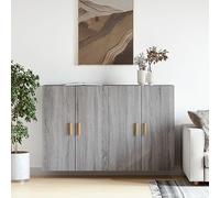 KTHLBRH Armoires murales 2 unités en bois d'ingénierie Sonoma Armoire murale avec portes, étagère de rangement pour maison Gris