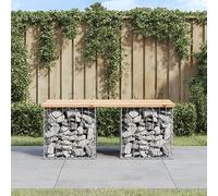 KTHLBRH Banc de jardin en gabions - 103 x 44 x 42 cm - Bois massif de pin - Banc de terrasse - Banc de parc - Banc de jardin - Banc de pelouse - Banc pour pelouse, jardins, pavillons