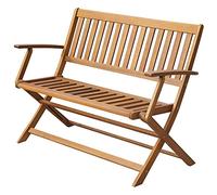 KTHLBRH Banc de jardin, sièges de terrasse, convient pour meubles de terrasse, véranda, extérieur, jardin, terrasse, véranda, piscine, balcon, 120 cm en bois massif d'acacia