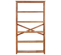 KTHLBRH Bibliothèque 100 x 30 x 180 cm en bois massif avec finition couleur miel - Étagère décorative pour bureau, salon, chambre à coucher